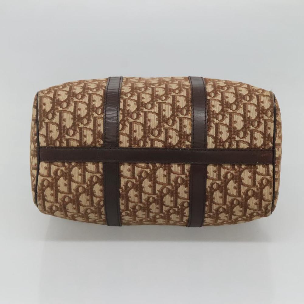 Christian Dior Trotter Canvas Boston Bag Brown Gold Auth 117863 - Picture 5 of 16